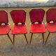 Set de 4 chaises bois/velours