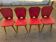 Set de 4 chaises bois/velours