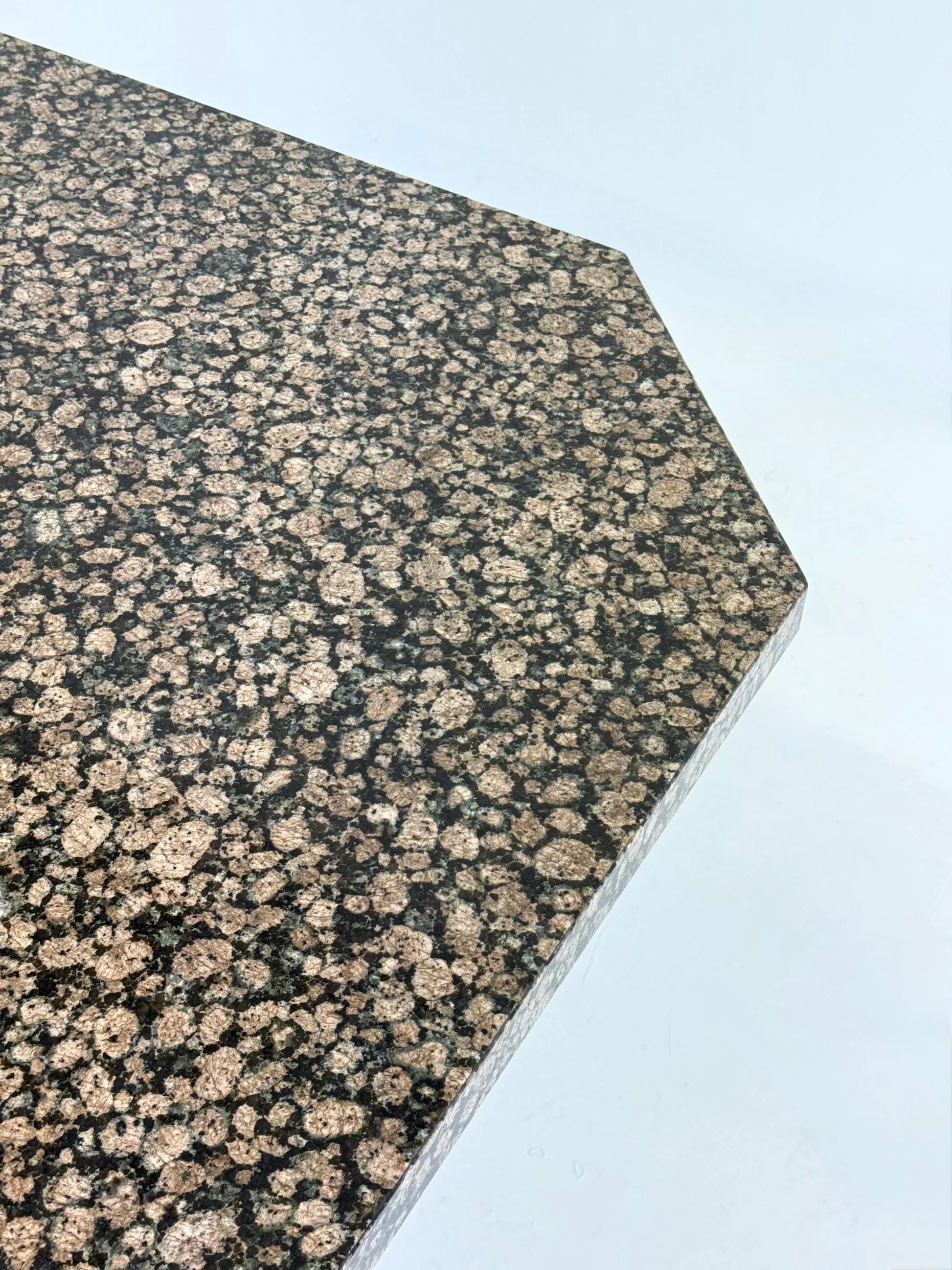 Art Deco dining table with octagonal granite top