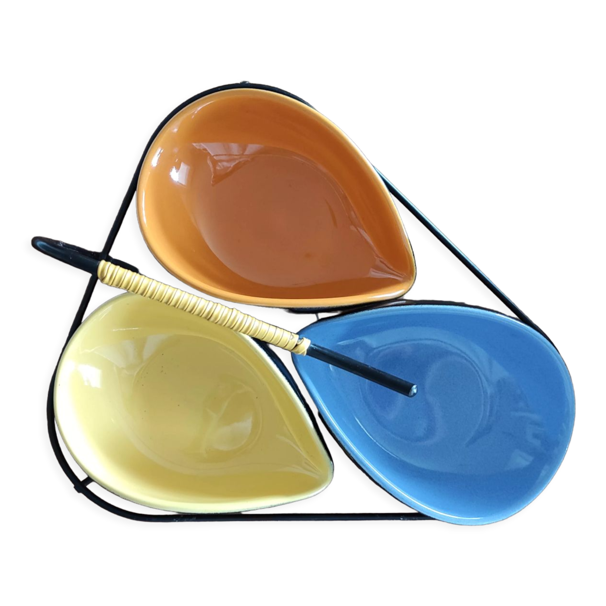 Service vintage ceramic aperitif tray