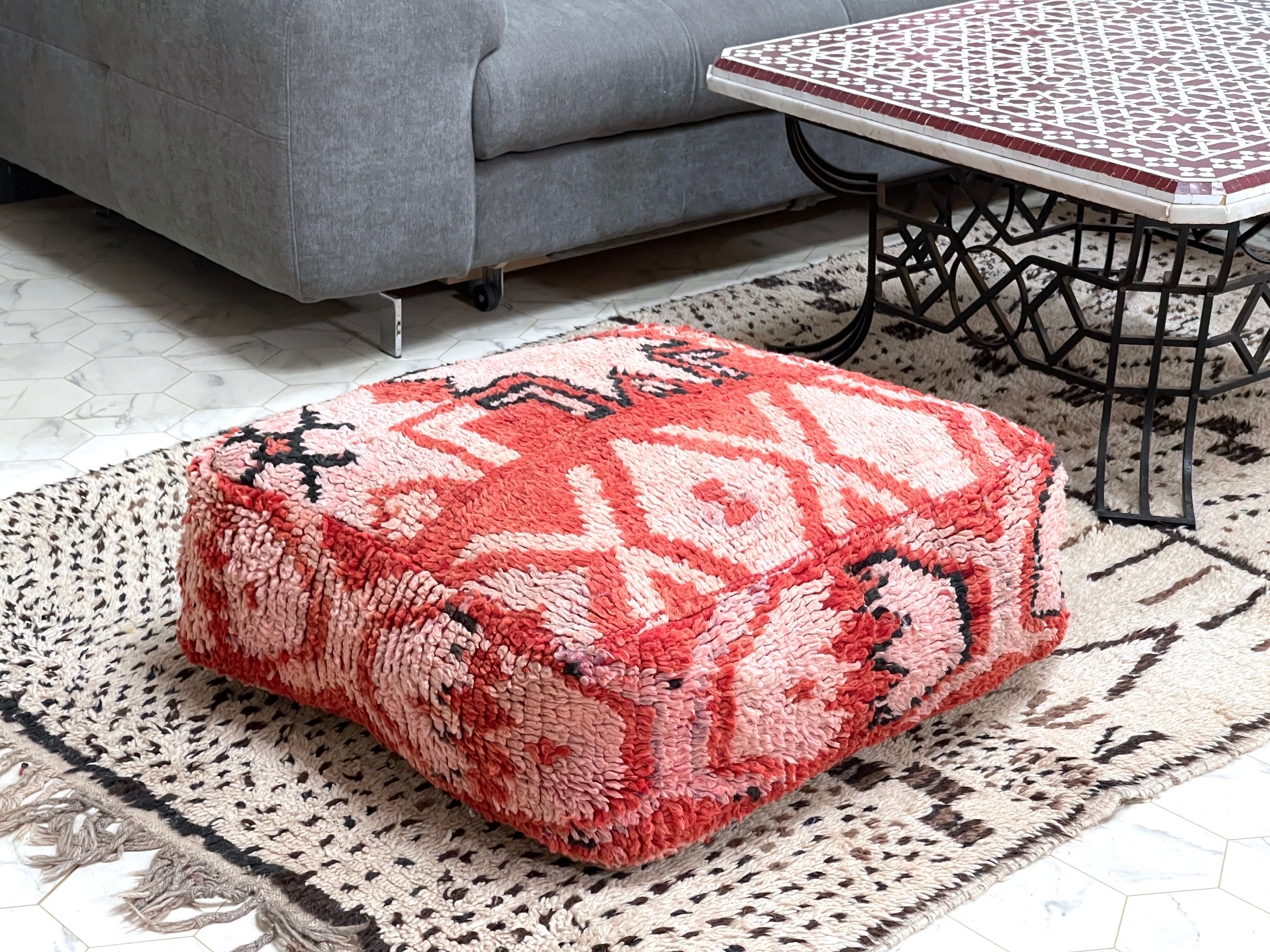 Pouf kilim marocain