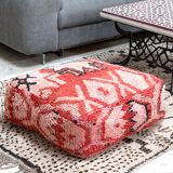 Moroccan kilim pouf