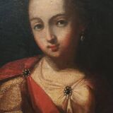 Old oil painting on canvas, Salome holding the head of John the Baptist - 18th century