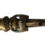 Paire d'appliques flambeaux ou torches bronze XIXème