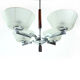 Art deco ceiling light in chrome, Czechoslovakia circa 1940s