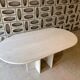 Ligne Roset travertine vintage dining table