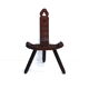 Spanish Brutalist wooden chair / stool from the 1960s