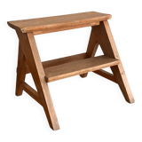 Step stool, small wooden workshop stepladder
