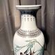 Pair of baluster vases with bird decoration in chinese porcelain