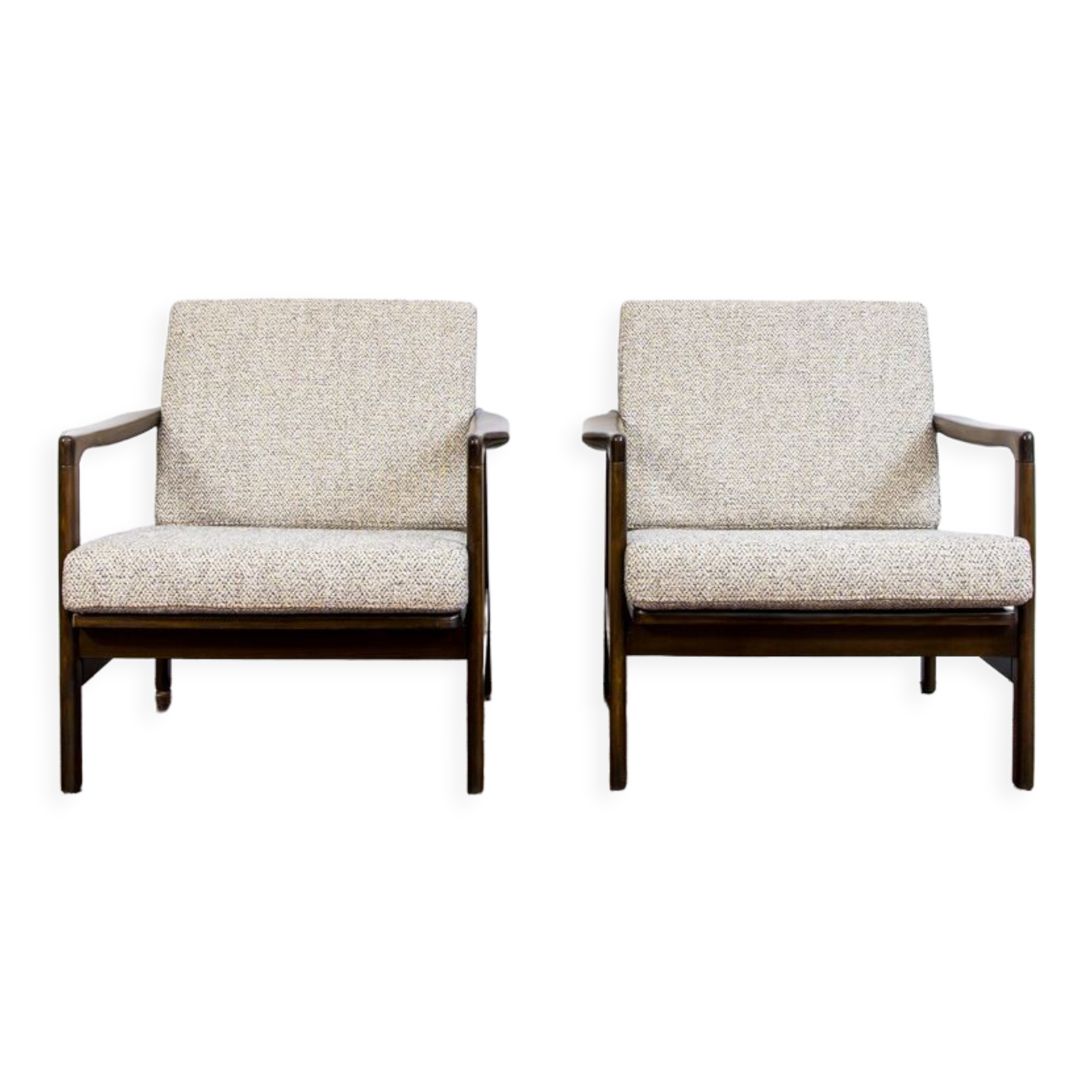 Pair of Restored B-7522 armchairs by Zenon Bączyk, 1960’s