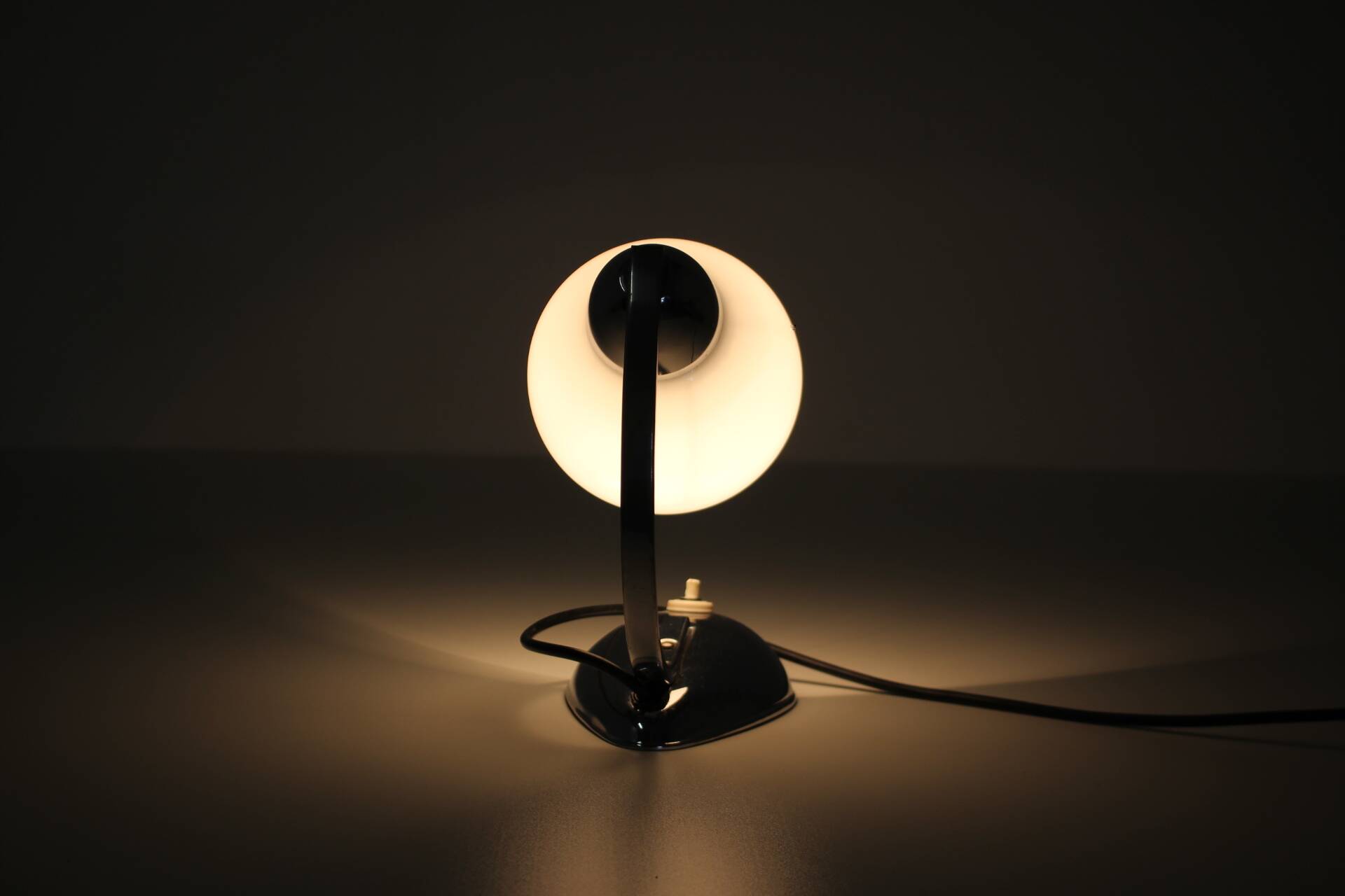 1950s chrome table lamp, Czechoslovakia