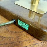 Vintage French brass and marble dessin desk lamp 1960