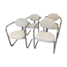 4 chrome chairs era 70s