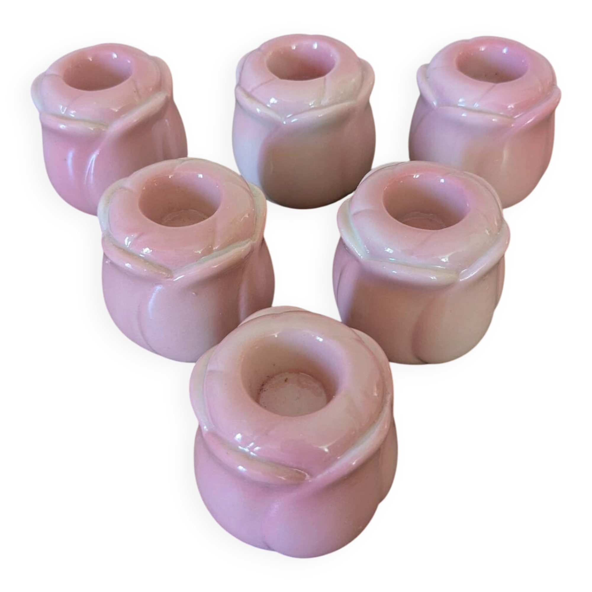 Bougeoirs boutons de roses