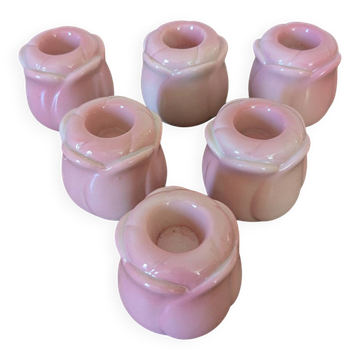 Bougeoirs boutons de roses
