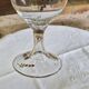 Grand verre ancien émaillé décor floral