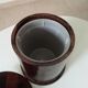 Vintage turned wooden table bin