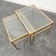 Tables basses gigognes Roger Thibier dorées 1960