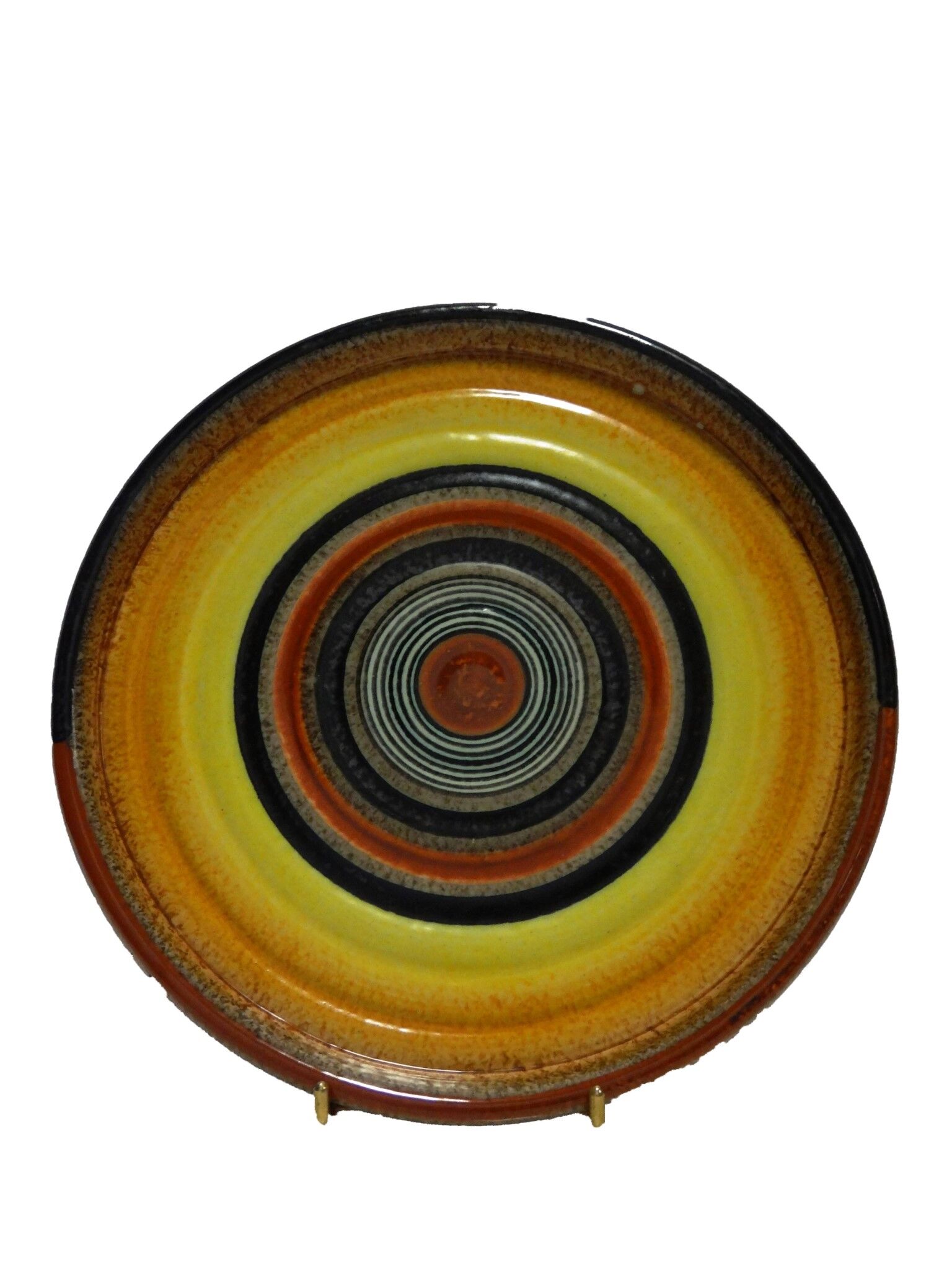 Polychrome circular dish MGA Tullio d'Albisola (Tullio Mazzotti)