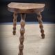 Half-round tripod stool feet balls