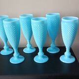 Turquoise Opaline Flutes