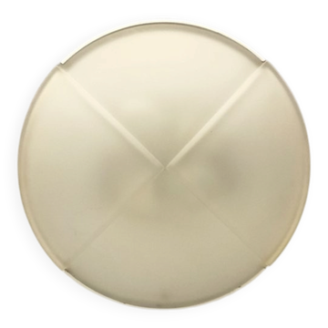 Postmodern glass ceiling lamp from Milan Iluminación, 1980s.