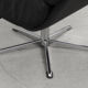 Vintage german office swivel leather easy chair, 1960s