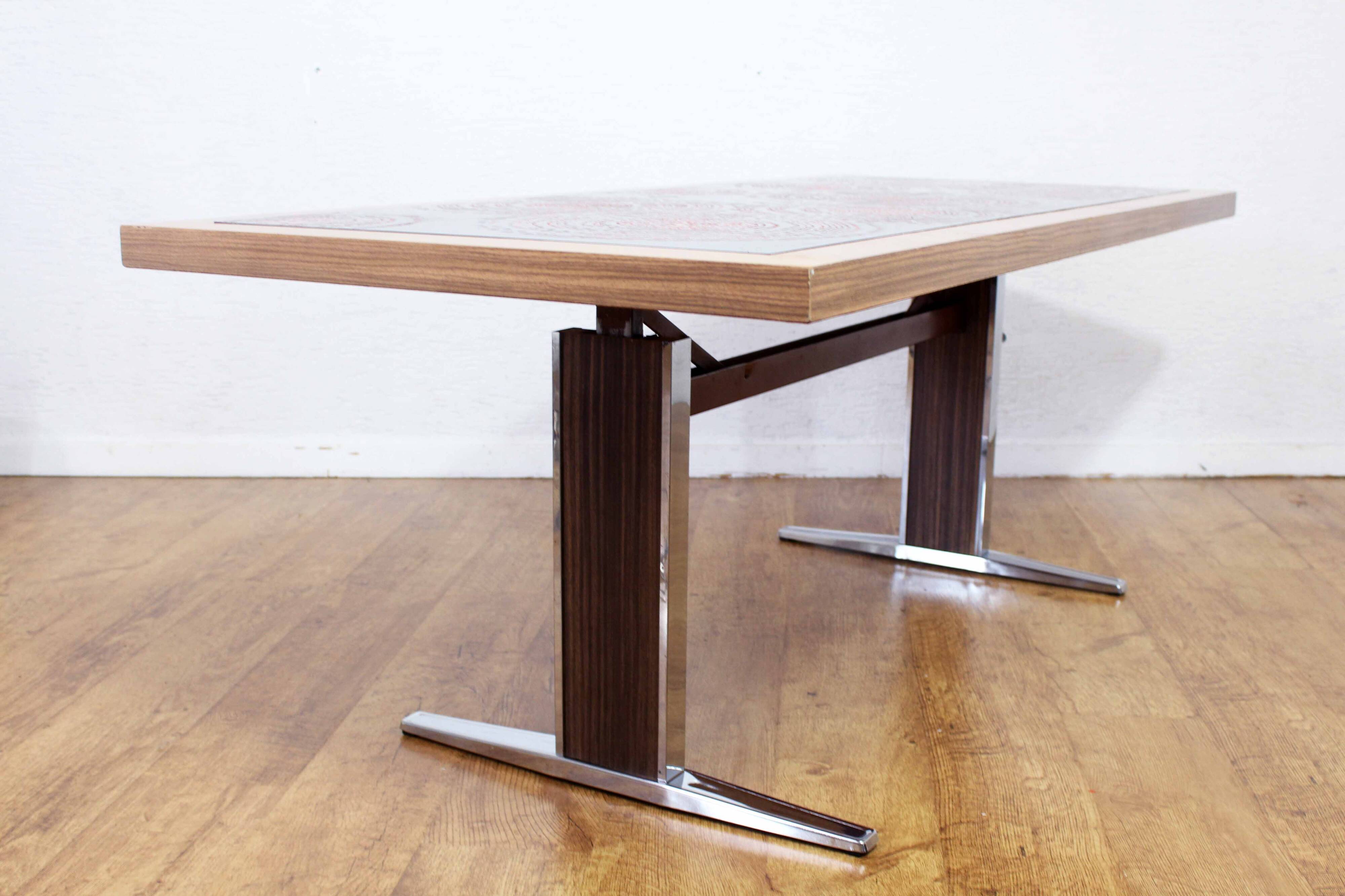 1970s rise and fall coffee table