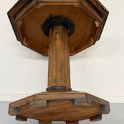 Ancienne table en bois de bistrot années 40/50 vintage finition laiton