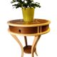 Pedestal table - small round table in wooden marquetry