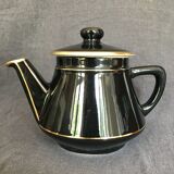 Black and gold ceramic coffee maker