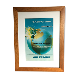 Vintage advertising Air France Los Angeles