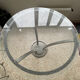 Design glass and steel high table 6-8 seats
