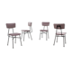 Set of 4 Italian mid century style dining chairs 1950s