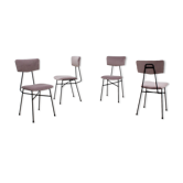 Set of 4 Italian mid century style dining chairs 1950s