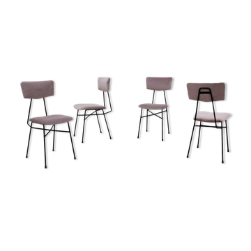 4 chaises à manger italiennes du milieu du siècle années 1950
