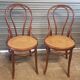 Paire de chaises Thonet assises cannées