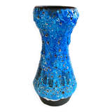 Large vintage seafoam blue artisanal vase