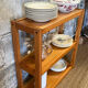 Vintage pine library shelves