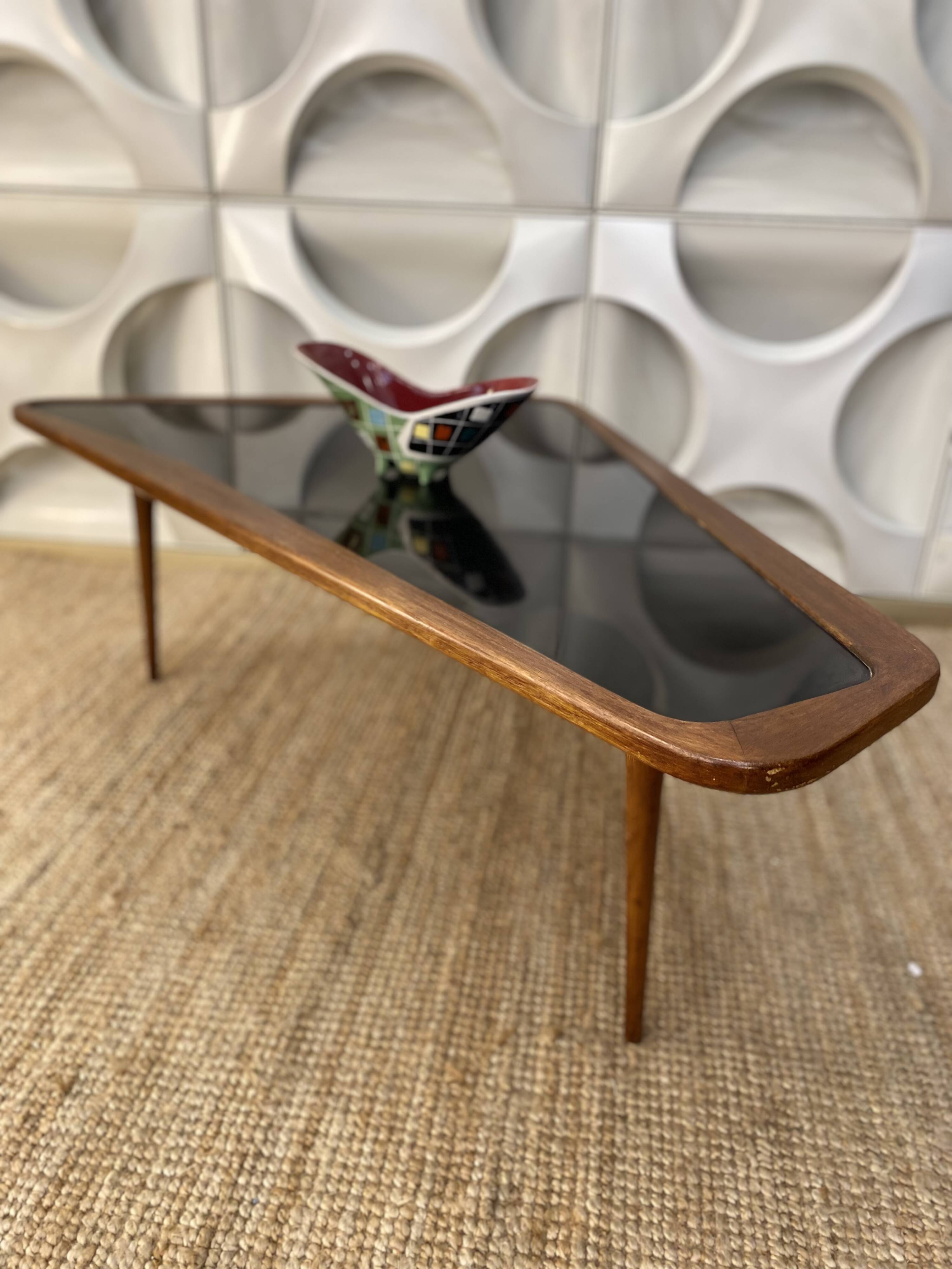 Vintage Coffee Table by Charles Ramos Free Form 1950