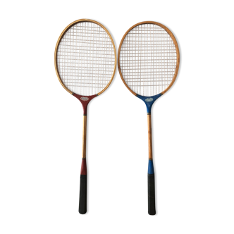 2 vintage badminton rackets