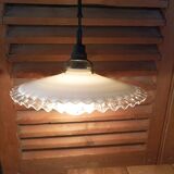 Corole glass transparent serrated edge pendant lamp dpc 0823448