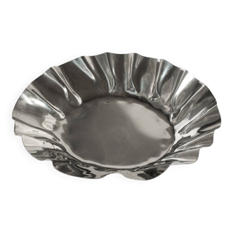 Large folded chrome bowl