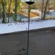 Vintage black floor lamp dome Belgium