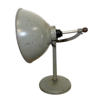 Lampe de table industrielle grise, années 1970