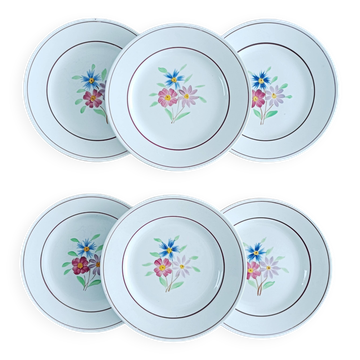 Lot de 6 assiettes à dessert Ceranord, modèle Bettina