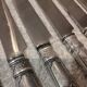 12 silver-plated metal table knives yrras style louis xvi