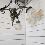 Ancien lustre en bronze 4 lumières