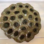 Pique fleurs vase vert kaki