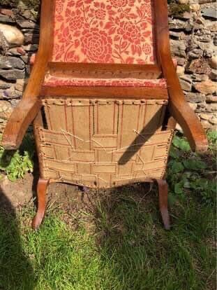 Voltaire armchair with walnut ears